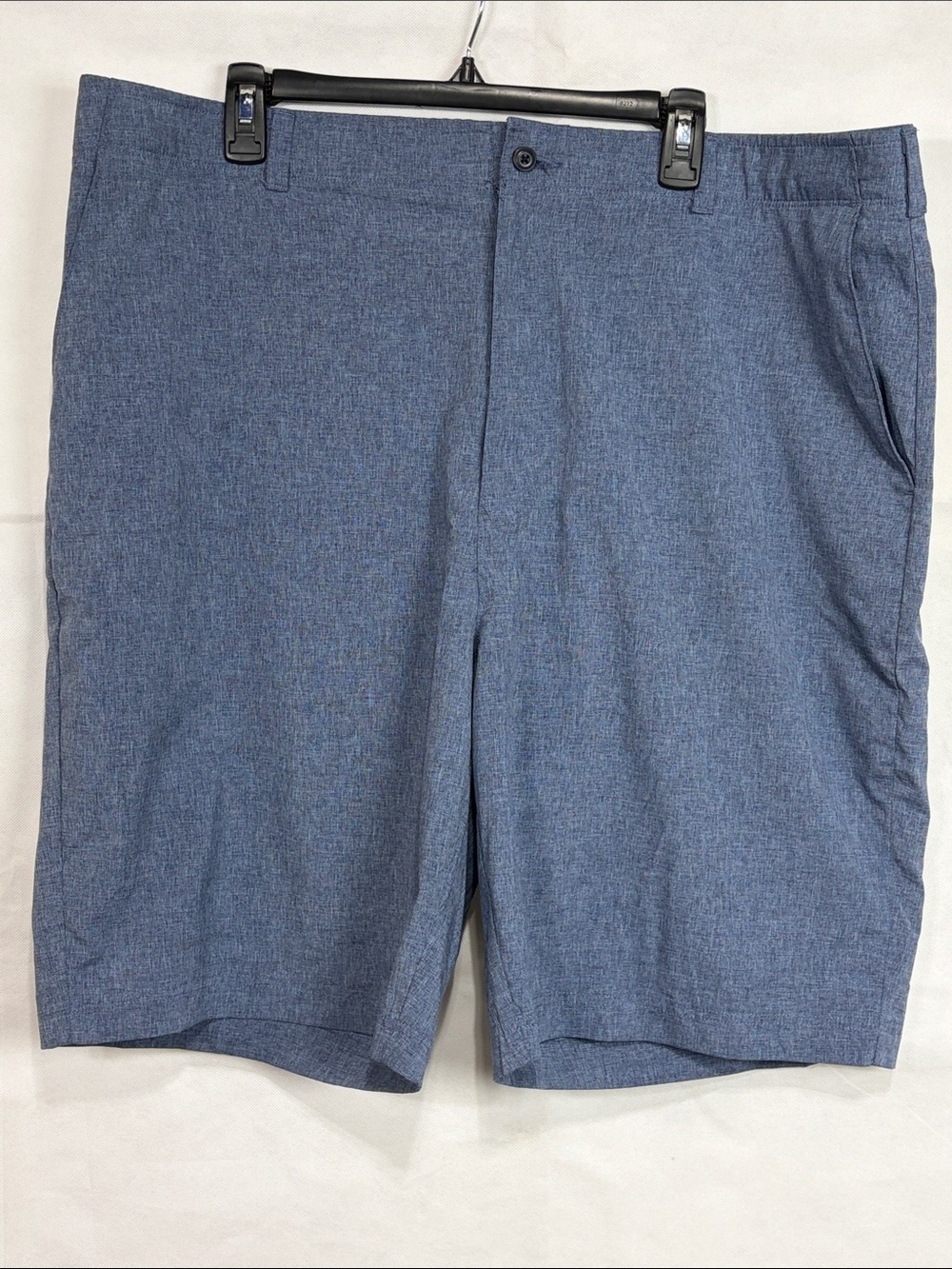 Ben Hogan Men's Tall 44 Blue Flat-Front Performance Shorts